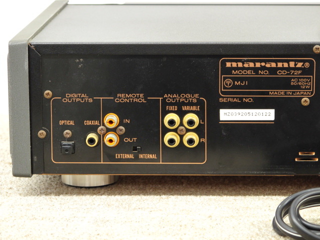 Marantz CDプレーヤー　CD-72A 通電確認のみ Marantz CDプレーヤー CD-72A 通電確認のみ 希少marantz マランツ CD