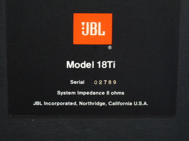 18Ti JBL - HiFi-Do McIntosh/JBL/audio-technica/Jeff Rowland/Accuphase