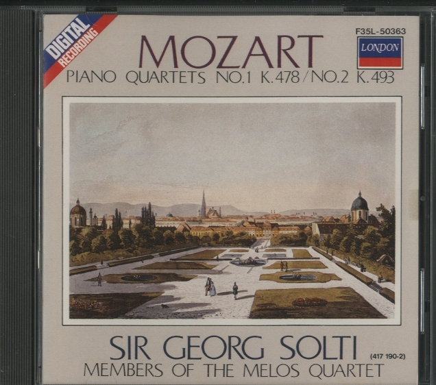 モーツァルト：ピアノ四重奏曲第1番、第2番 モーツァルト - 中古