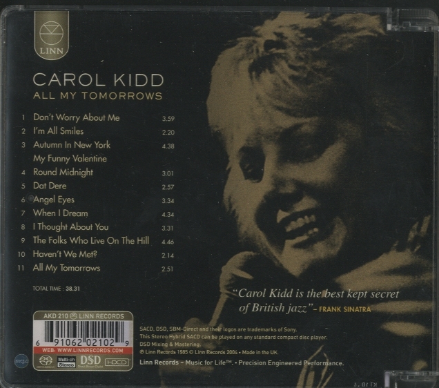Carol Kidd / All My Tomorrows / レコード Carol Kidd - All My Tomorrows (Used LP) - デシネ・ショップ