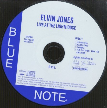 LIVE AT THE LIGHTHOUSE/ELVIN JONES（紙ジャケ） ELVIN JONES