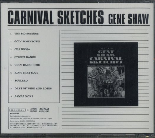 Gene Shaw – Carnival Sketches レコード Gene Shaw – Carnival Sketches – Vinyl (LP, Album, Mono