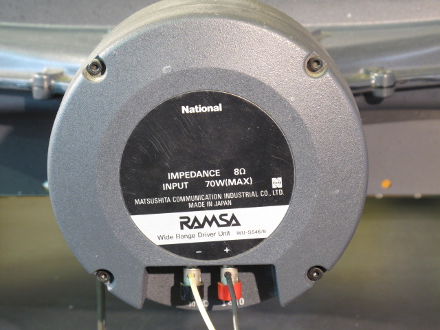 ナショナル RAMSA (ラムサ) ドライバーユニット ペア WU-S566/8 ナショナル RAMSA (ラムサ) ドライバーユニット ペア WU-S566/8 PA用