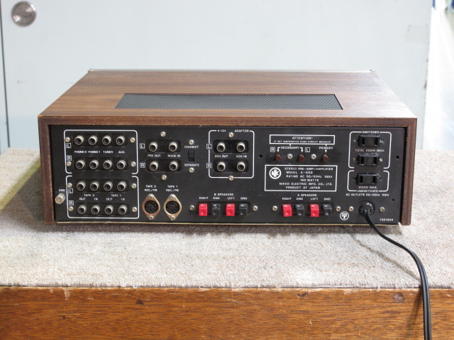 希少NIKKO A-500 修理調整動作品 プリメインアンプ（NIKKO A-500