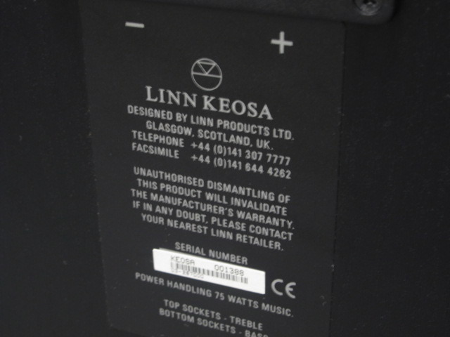 LINN KEOSA フロアスタンディングスピーカー ブラック LINN KEOSA フロアスタンディングスピーカー ブラック LINN KEOSA