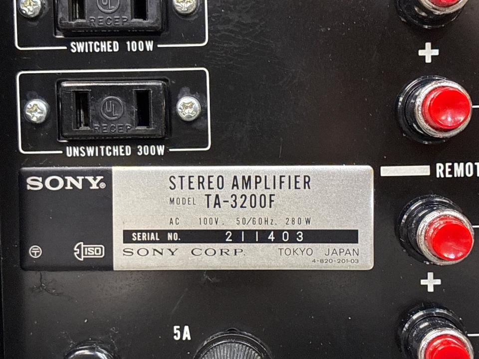 TA-3200F SONY - 中古オーディオ 高価買取・販売 ハイファイ堂