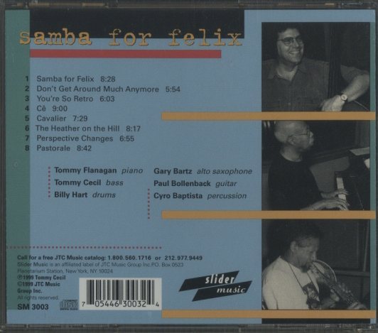 BURTON MOTO 28.5cm ブラック TOMMY CECIL TOMMY FLANAGAN BILLY HART - Samba For Felix - CD Samba