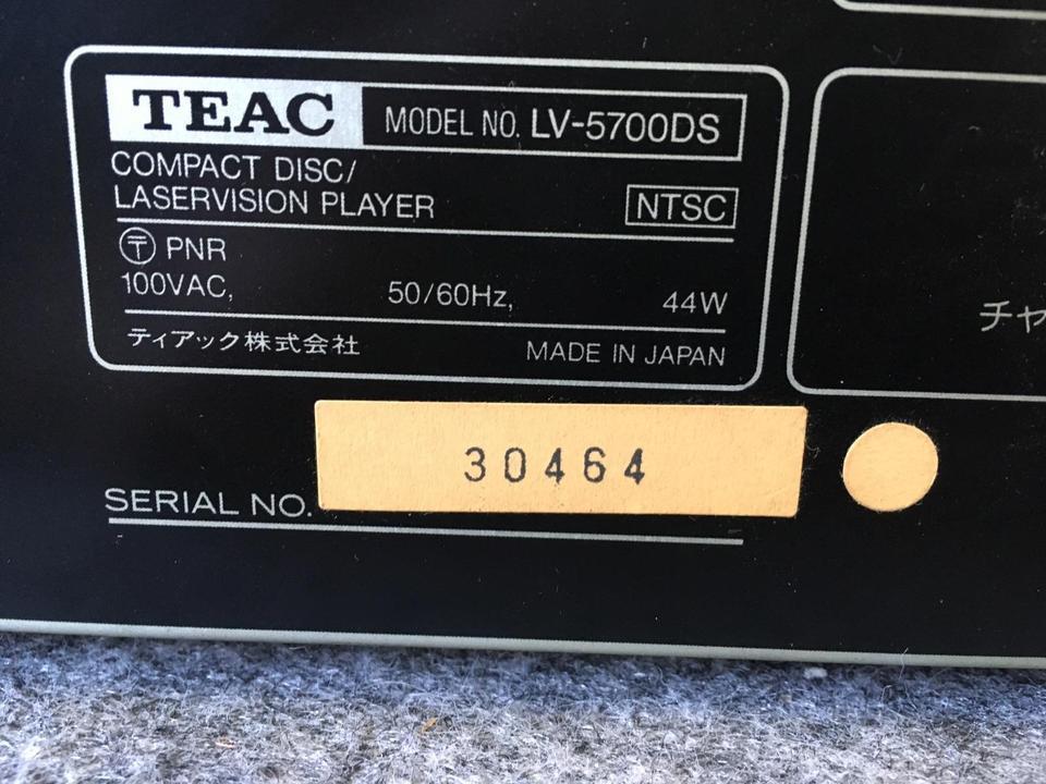 TEAC LV-5700DS レーザーディスク TEAC LV-5700DS レーザーディスク