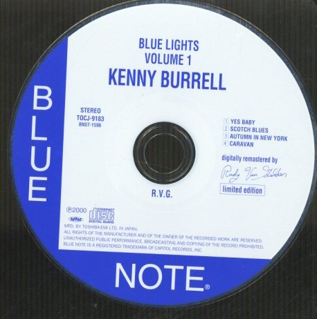 BLUE LIGHTS VOL.1/KENNY BURRELL（紙ジャケ） KENNY BURREL - 中古
