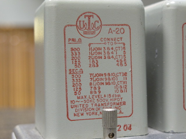 A-20 UTC - 中古オーディオ 高価買取・販売 ハイファイ堂 A-20 UTC - 中古オーディオ 高価買取・販売 ハイファイ堂