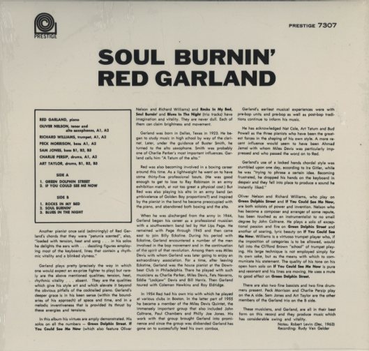 SOUL BURNIN'/RED GARLAND RED GARLAND - 中古オーディオ 高価買取
