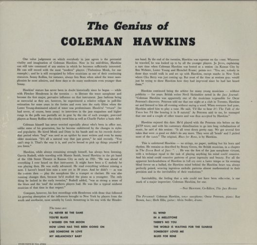 GENIUS OF COLEMAN HAWKINS COLEMAN HAWKINS - 中古オーディオ