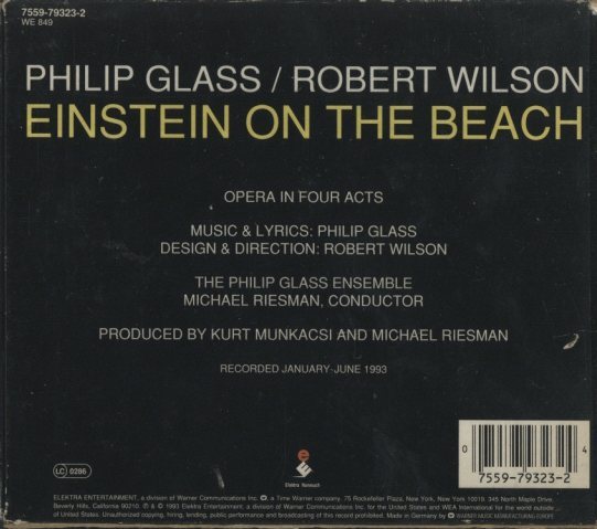 グラス 歌劇 浜辺のアインシュタイン 全曲 フィリップ グラス 中古オーディオ 高価買取 販売 ハイファイ堂