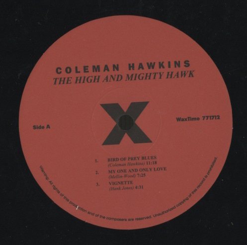THE HIGH AND MIGHTY HAWK/COLEMAN HAWKINS COLEMAN HAWKINS - 中古