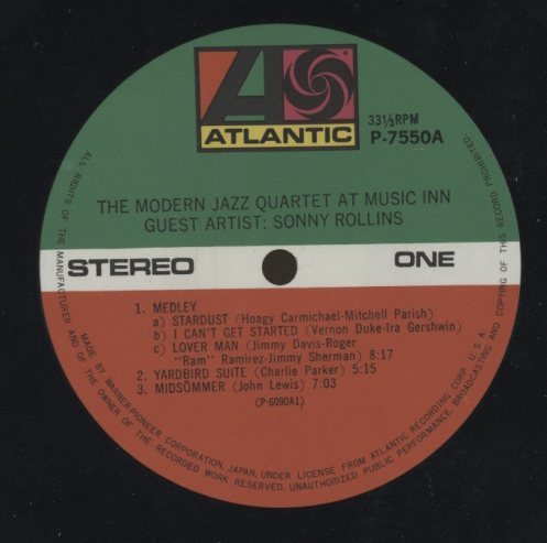 THE MODERN JAZZ QUARTET AT AT MUSIC INN VOL.2 MJQ - 中古オーディオ