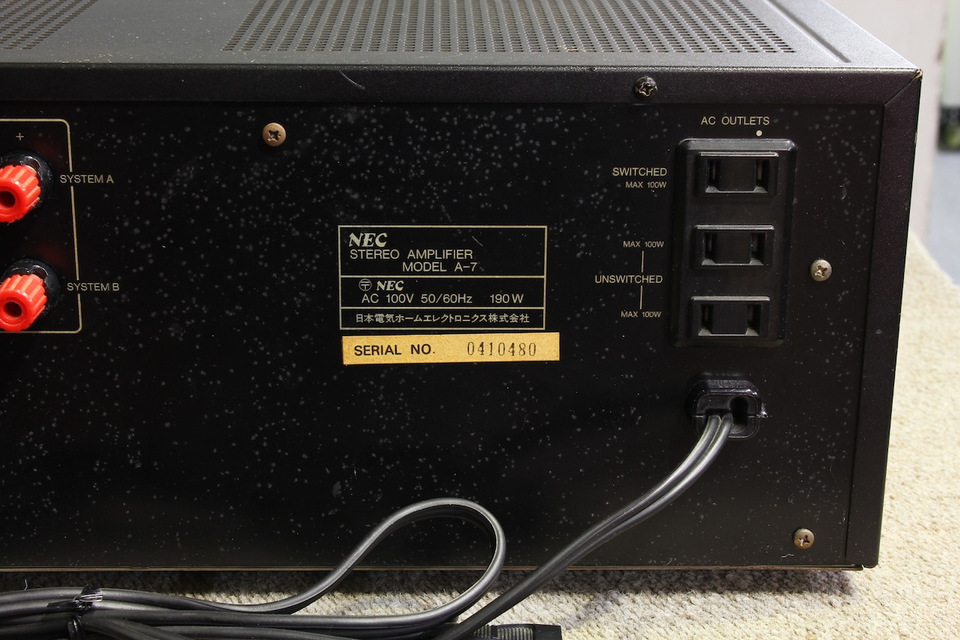 NEC A-7 プリメインアンプ 動作訳あり品 お値下げ可 NEC A-7 プリメインアンプ 動作訳あり品 お値下げ可 【公式通販】