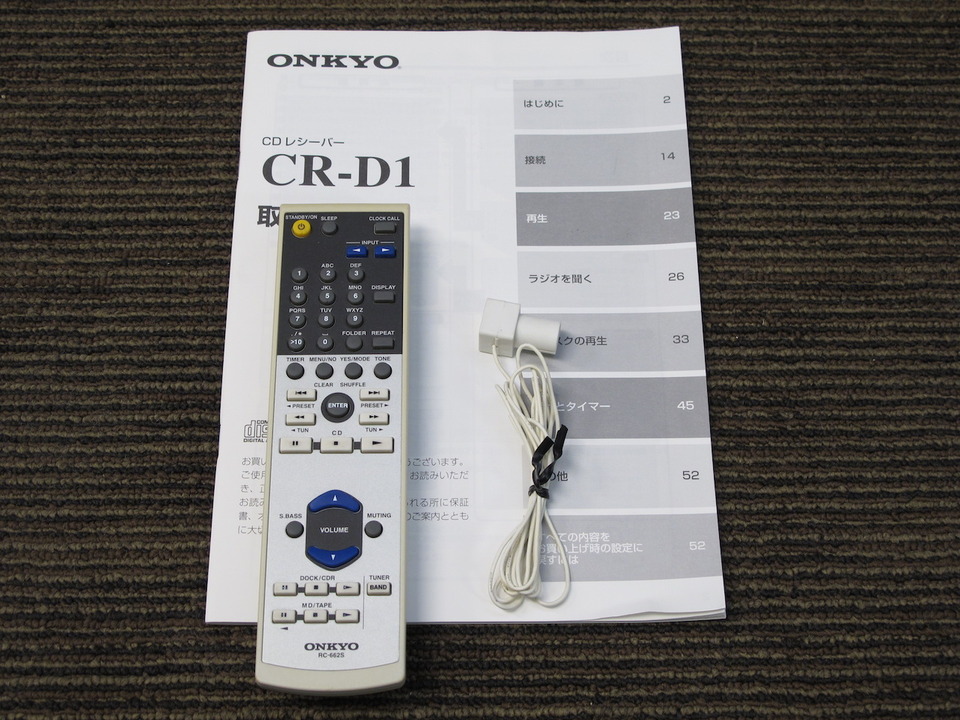 ONKYO CR-D1 CD RECEVER＆リモコン 動作品 整備品＞ONKYO CR-D1 +
