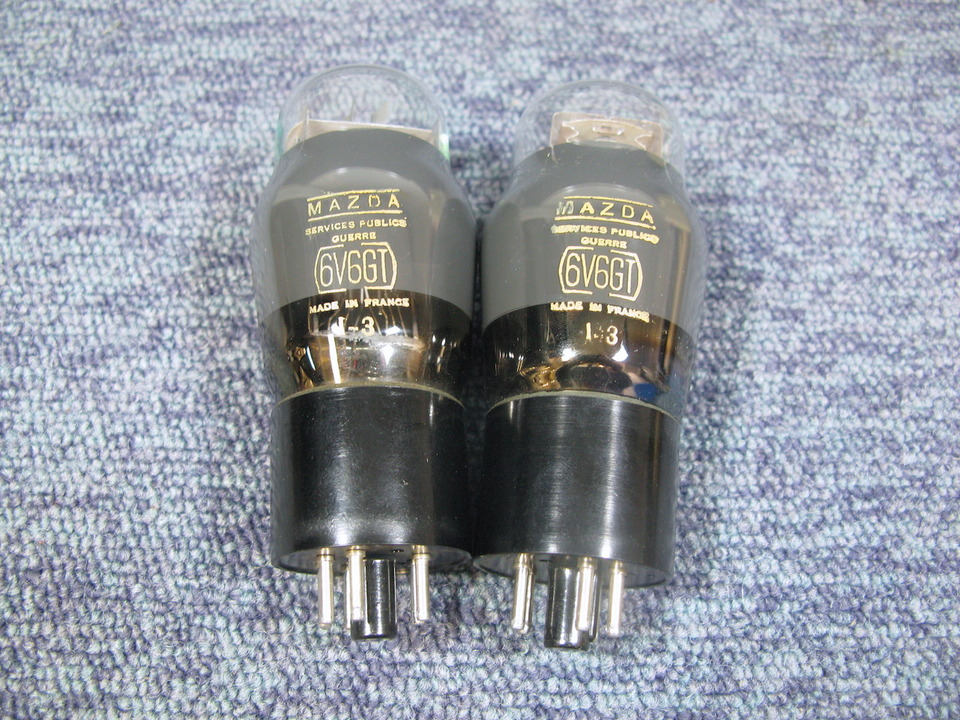 東芝マツダ　当時物ST真空管　６L6G　測定値付き2ペア　激レア 6L6G 東芝/マツダ マッチドペア