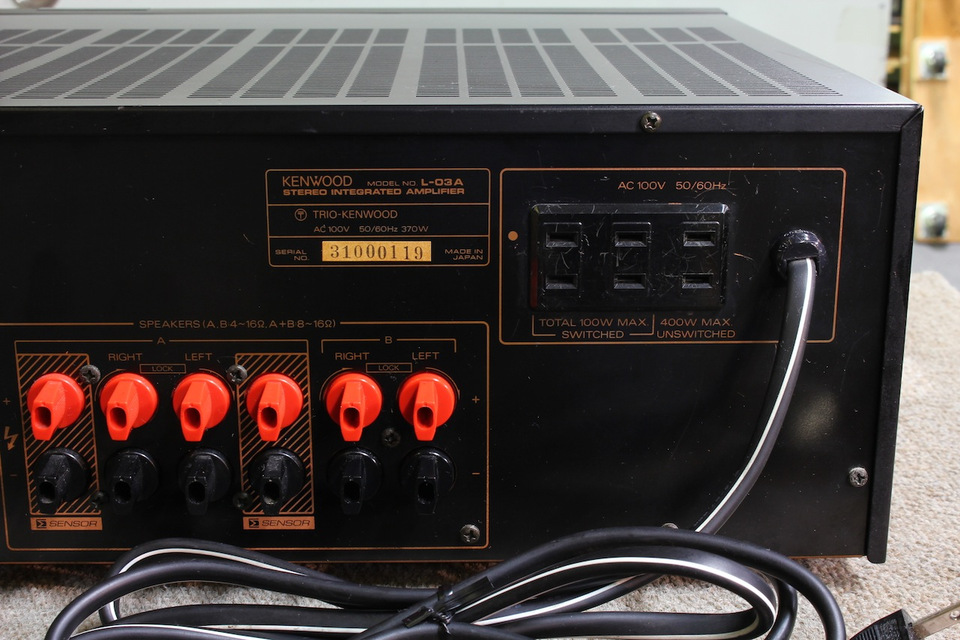 KENWOOD - KENWOOD　ケンウッド　L-03A　プリメインアンプ　動作品 L-03A