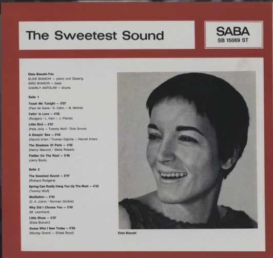 THE SWEETEST SOUND/ELSIE BIANCHI ELSIE BIANCHI - 中古