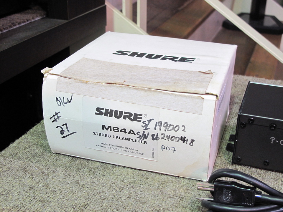 SHURE M64ステレオ プリアンプ フォノイコライザ Yahoo!オークション -「shure m64」(オーディオ機器) の落札相場