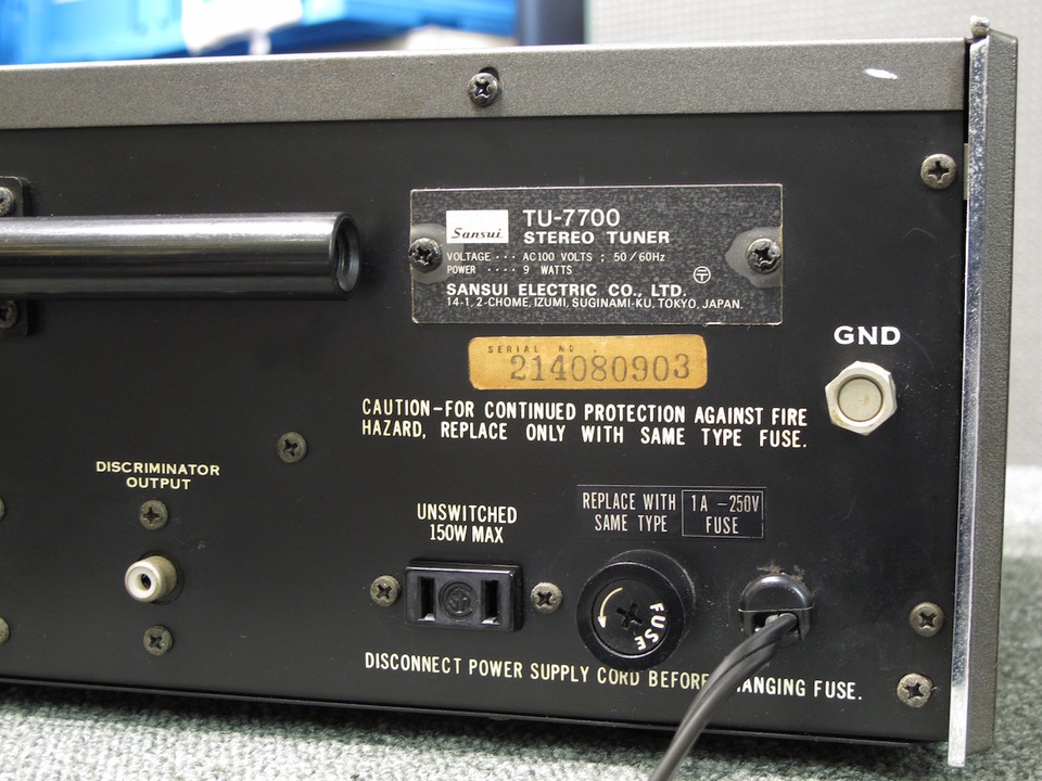 TU-7700 SANSUI - 中古オーディオ 高価買取・販売 ハイファイ堂