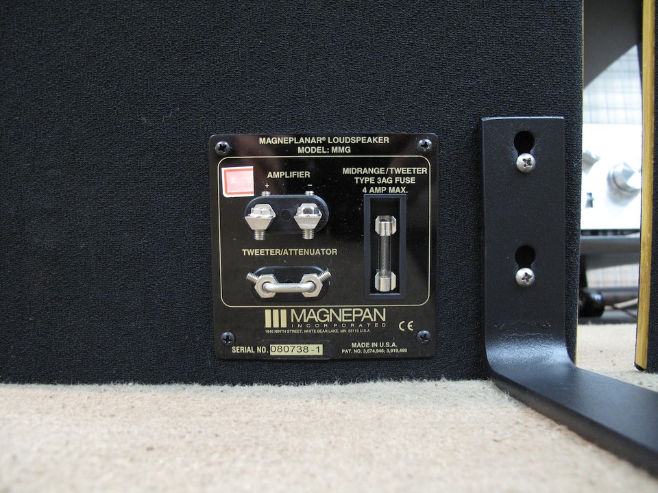【美品】マグネパン MAGNEPAN MMG 平面スピーカー プレーナー型 マグネパン Magnepan MMG 平面リボンスピーカー ペア @23020 / 中古