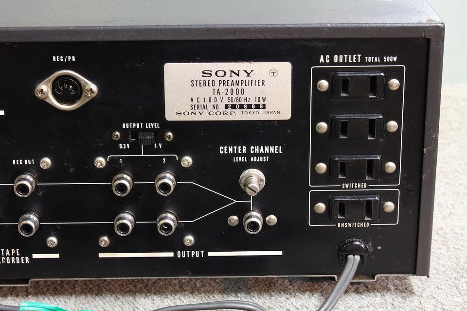SONY ソニー プリメインアンプ TA- 2000 SONY TA-2000Fの仕様 ソニー