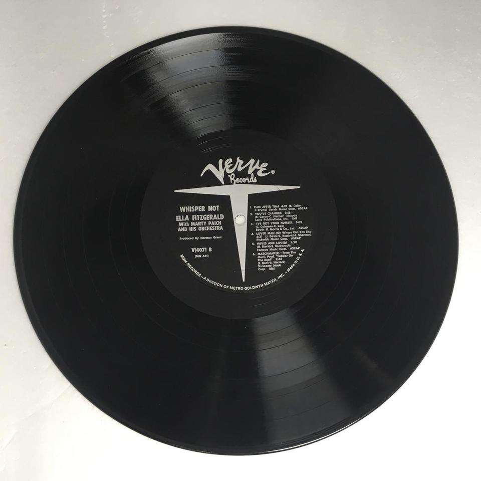 ELLA FITZGERALD　WHISPER NOT　12㌅レコード ELLA FITZGERALD WHISPER NOT 12㌅レコード