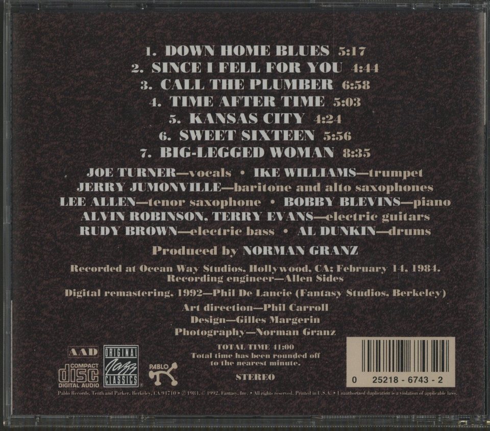 KANSAS CITY HERE I COME/JOE TURNER JOE TURNER 中古オーディオ 高価買取・販売 ハイファイ堂