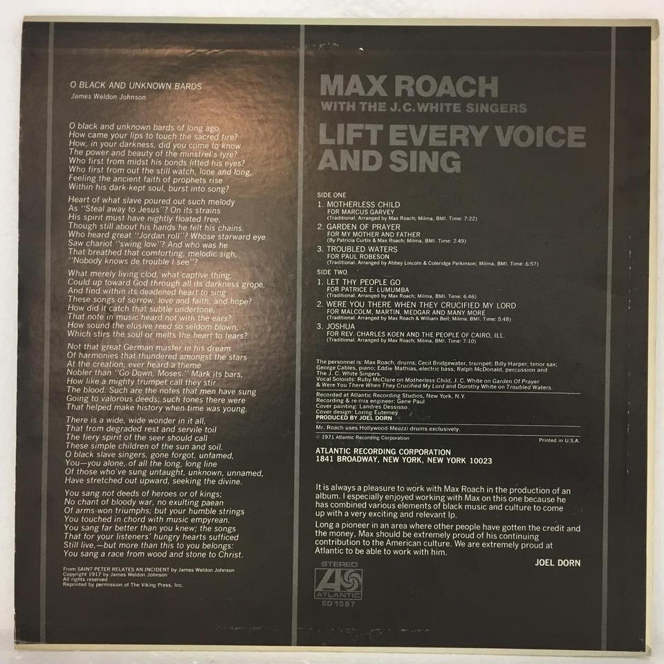 LIFT EVERY VOICE AND SING/MAX ROACH MAX ROACH - 中古オーディオ
