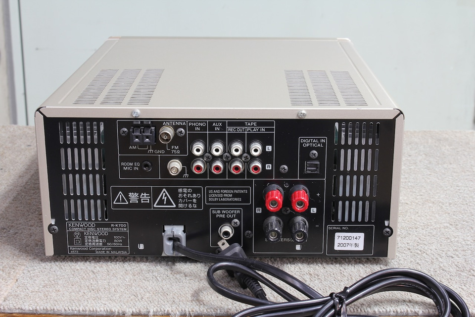 KENWOOD　R-K700　稼働品 R-K700-N｜JVCケンウッド CD/MDレシーバー ゴールド R-K700