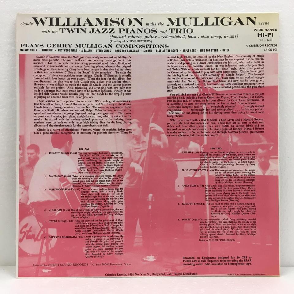 MULLS THE MULLIGAN SCENE/CLAUDE WILLIAMSON CLAUDE WILLIAMSON