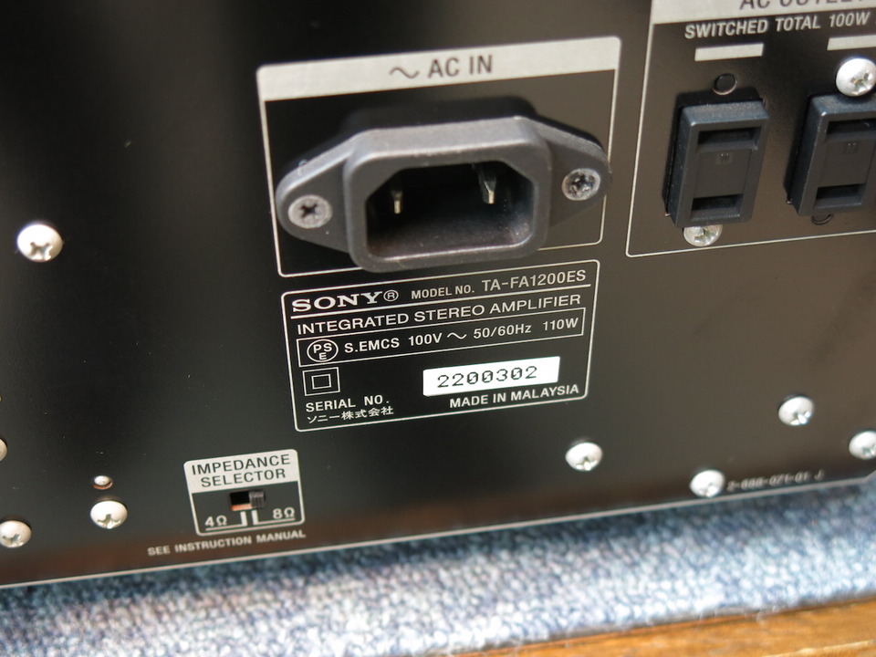 アンプ SONY TA-FA1200ES ソニー SONY TA-FA1200ES プリメインアンプ @25765 / 中古