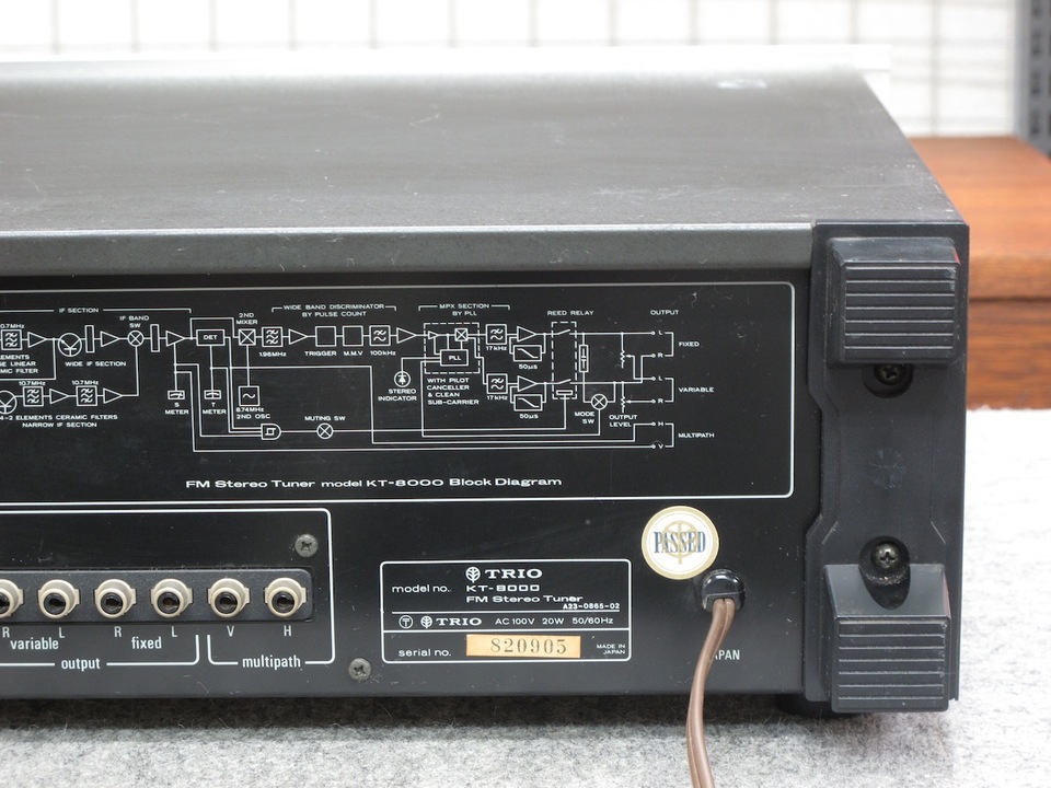 【完動品・美品】TRIO トリオ KT-8000 FM専用チューナー TRIO KT-8000 B級オーディオ・ファン