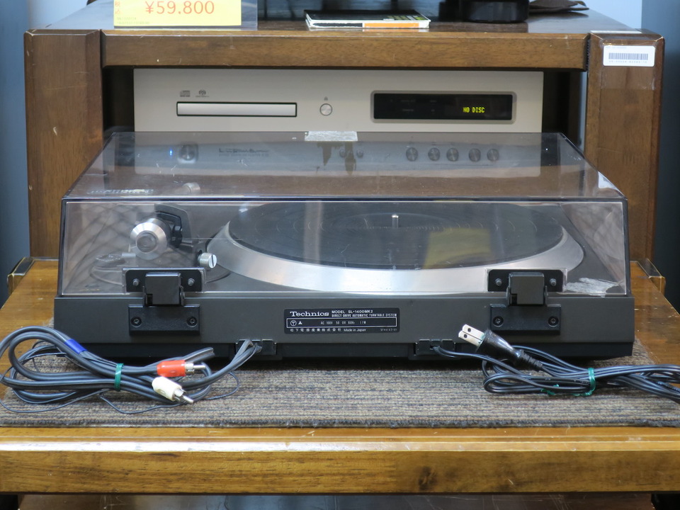 Technics テクニクス SL-1400MK2 レコードプレーヤー ターンテーブル ジャンクにて ◇ Technics テクニクス SL-1400MK2 ターンテーブル レコード