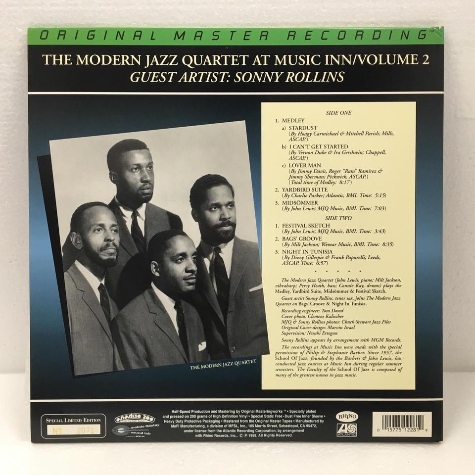 THE MODERN JAZZ QUARTET AT AT MUSIC INN VOL.2 THE MODERN JAZZ