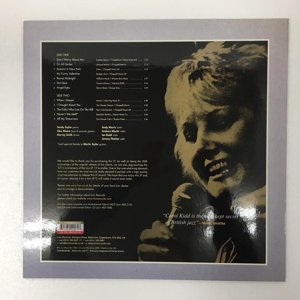 ALL MY TOMORROWS/CAROL KIDD CAROL KIDD - 中古オーディオ 高価買取