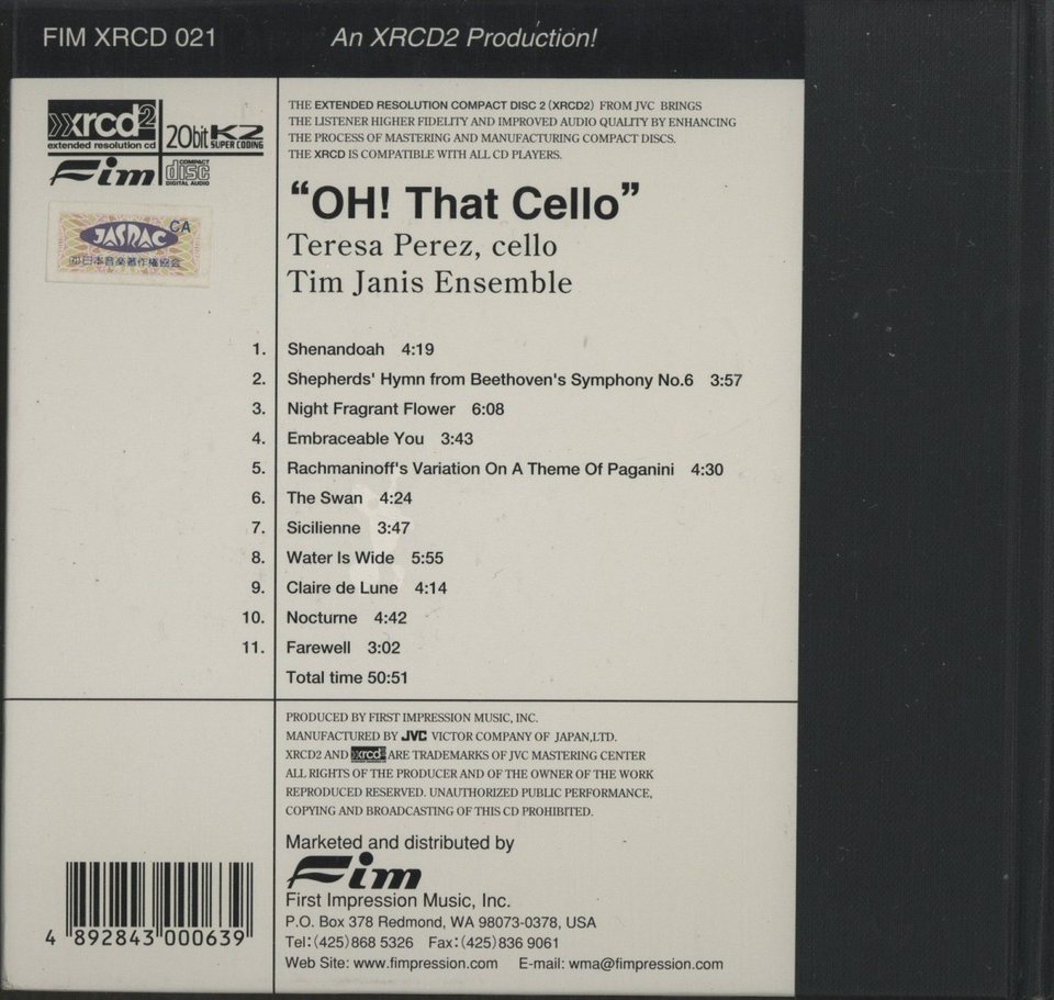OH!THAT CELLO/TERESA PEREZ - HiFi-Do McIntosh/JBL/audio