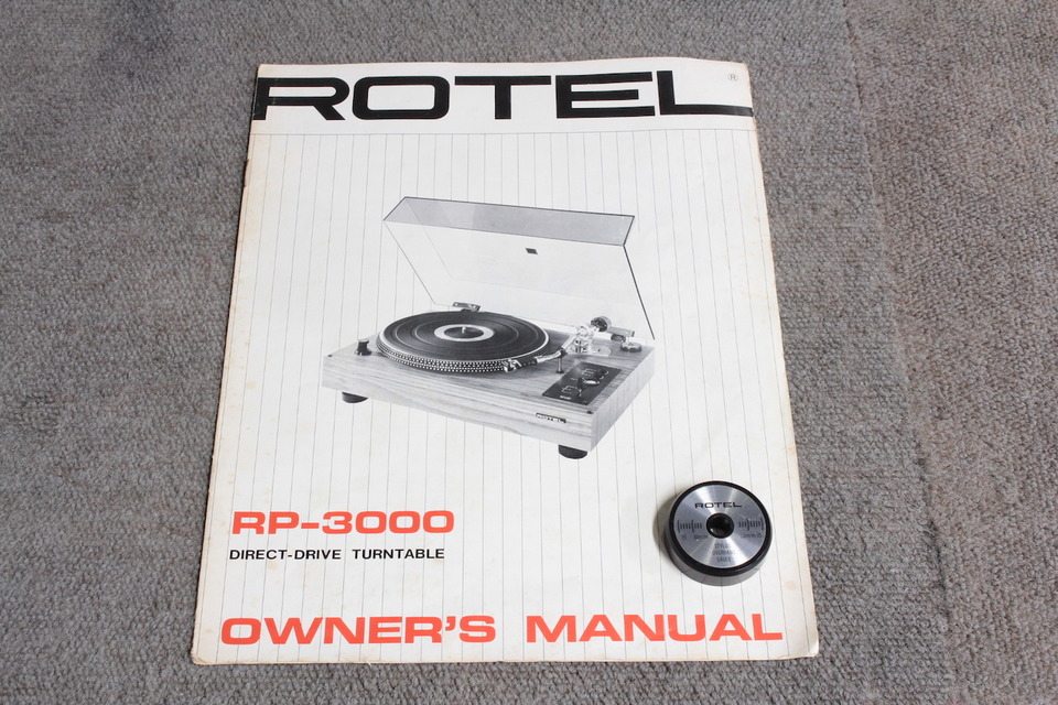 ROTEL ローテル/ターンテーブル/RP-3000/ピュアオーディオ/BCランク/62【中古】 ROTEL ローテル/ターンテーブル/RP-3000/ピュアオーディオ/BC