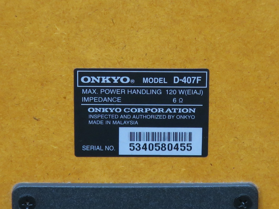D-407F ONKYO - 中古オーディオ 高価買取・販売 ハイファイ堂