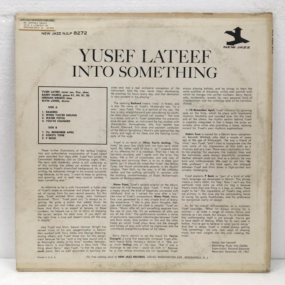 INTO SOMETHING/YUSEF LATEEF YUSEF LATEEF - 中古オーディオ