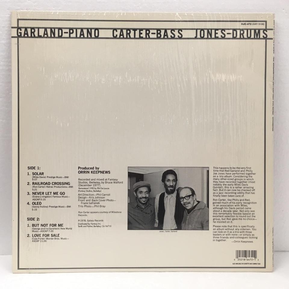 CROSSINGS/RED GARLAND/RON CARTER/PHILLY JOE JONES RED GARLAND 中古オーディオ