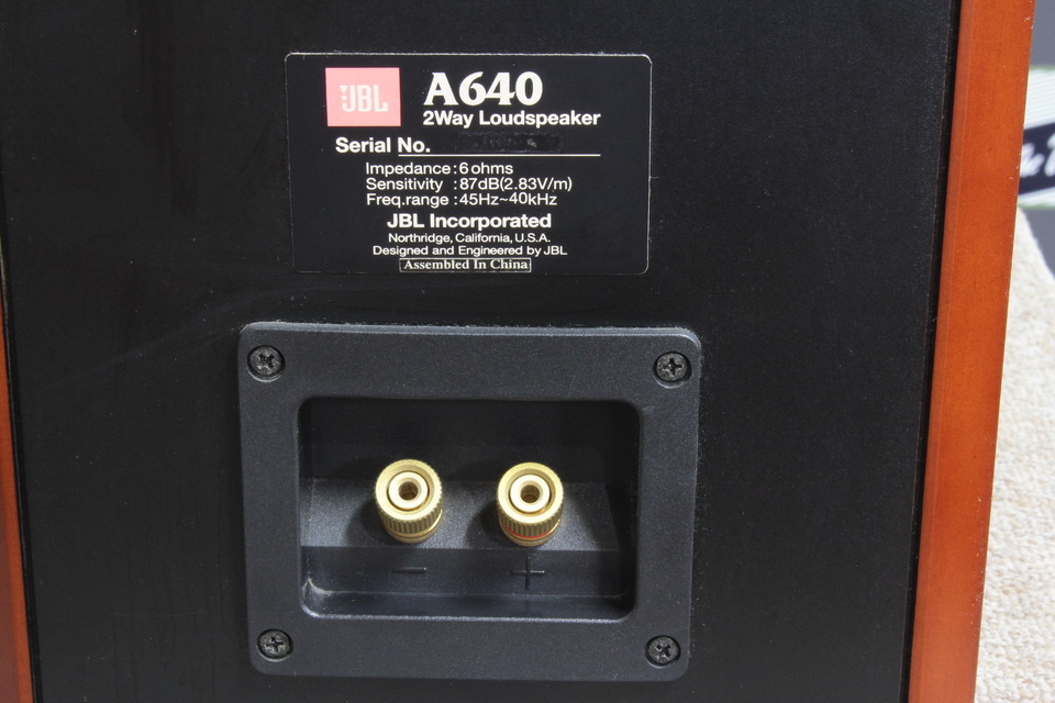 【美品】JBL A640 2WAY スピーカー JBL A640の仕様