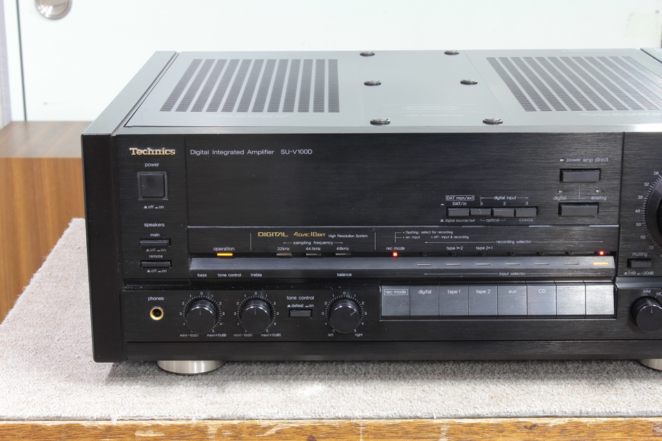 【希少モデル】 Technics SU-V100D プリメインアンプ 木目 Yahoo!オークション -「technics su v100」の落札相場・落札価格