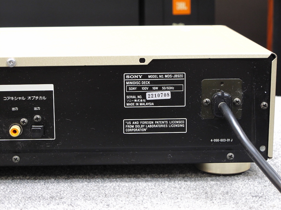 ラジオ・コンポ SONY model no MDS-JB920 Amazon | SONY ソニー MDS-JB920 ゴールド ミニディスクデッキ (MD