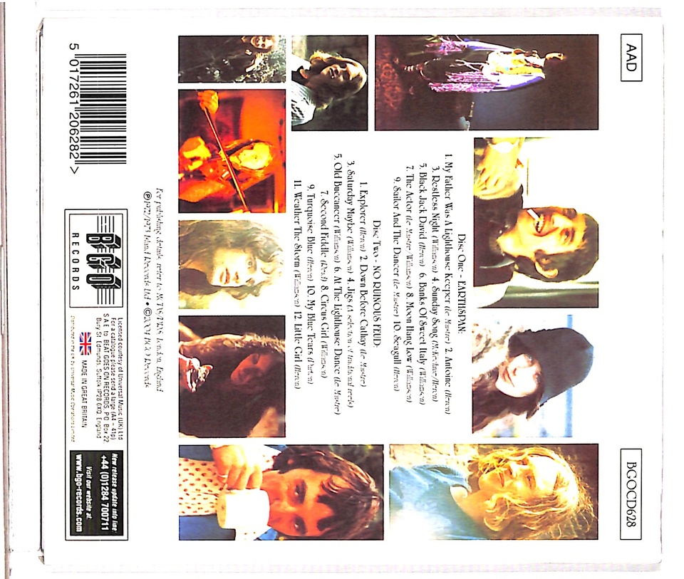 EARTHSPAN,NO RUINOUS FEUD/THE INCREDIBLE STRING BAND THE INCREDIBLE