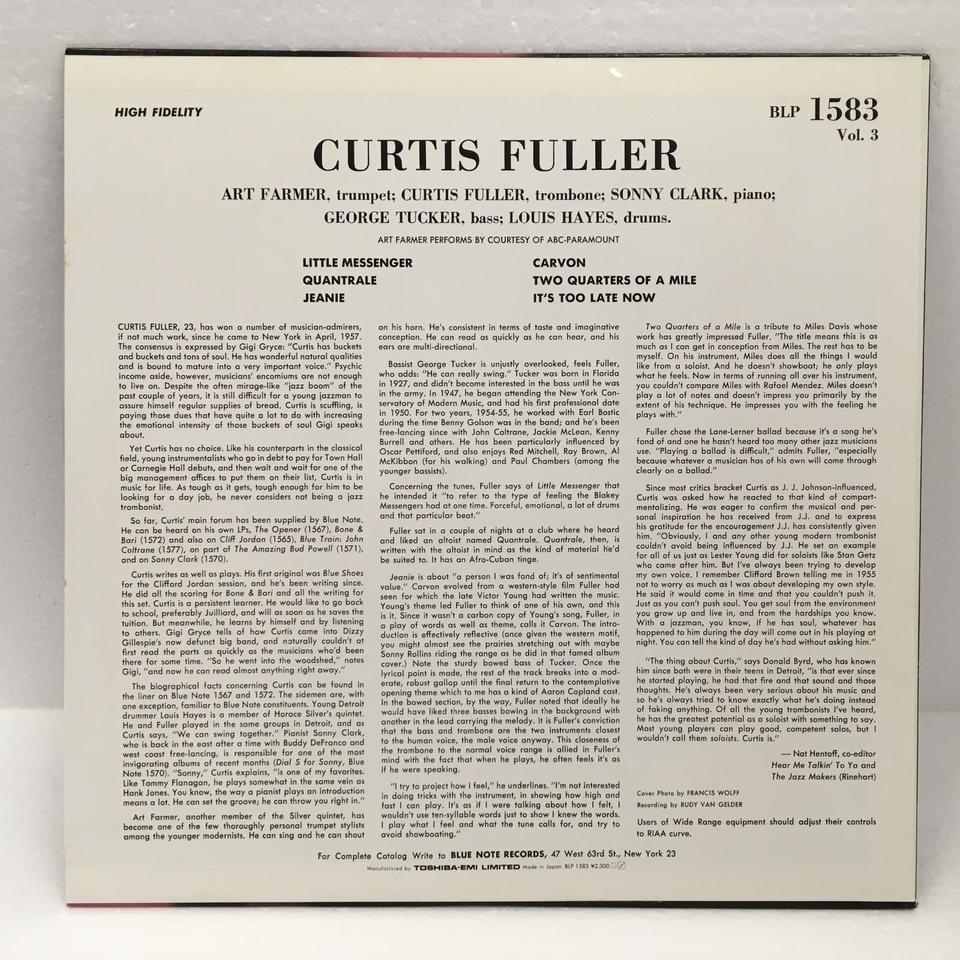 CURTIS FULLER VOLUME 3 - HiFi-Do McIntosh/JBL/audio-technica/Jeff