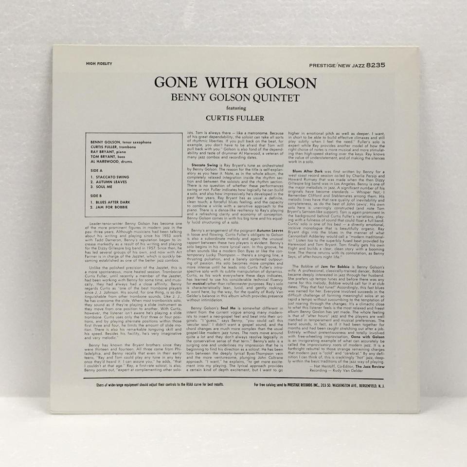 GONE WITH GOLSON/BENNY GOLSON BENNY GOLSON - 中古オーディオ 高価