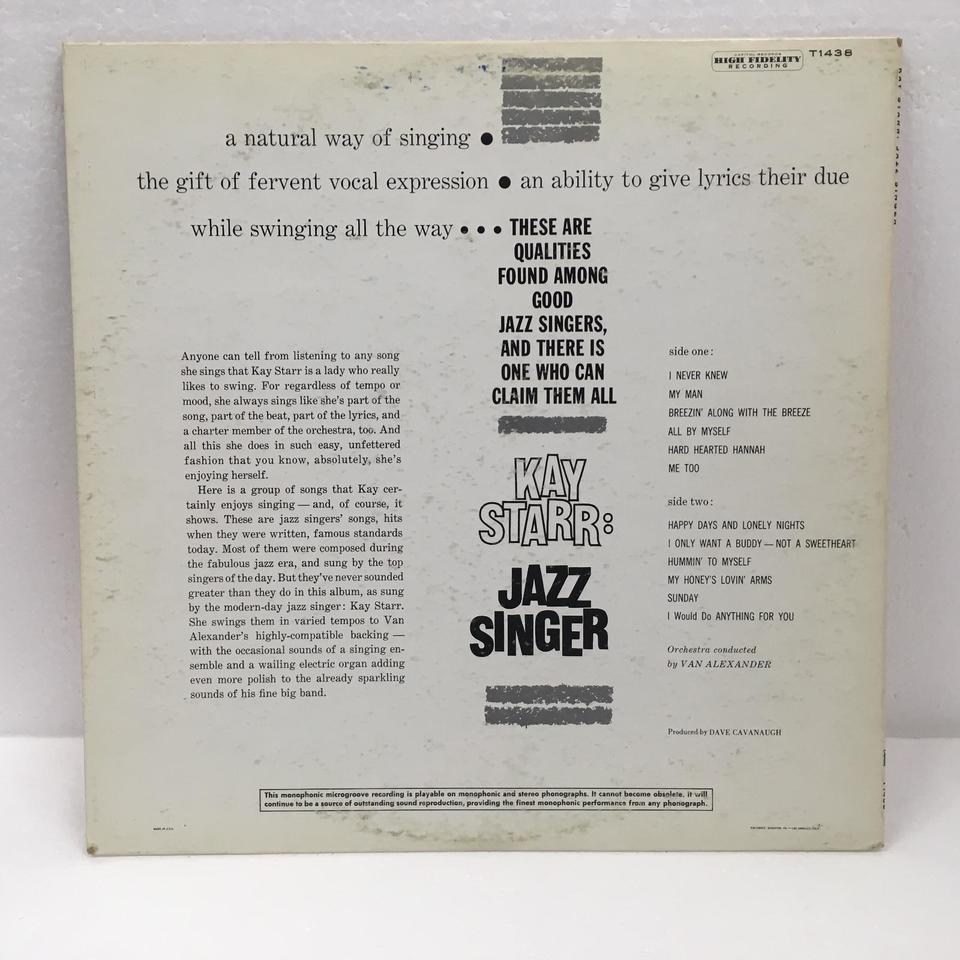 JAZZ SINGER/KAY STARR - HiFi-Do McIntosh/JBL/audio-technica/Jeff  Rowland/Accuphase